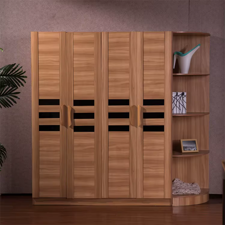 4 Door Customized Wardrobe MDF Closet — image 2