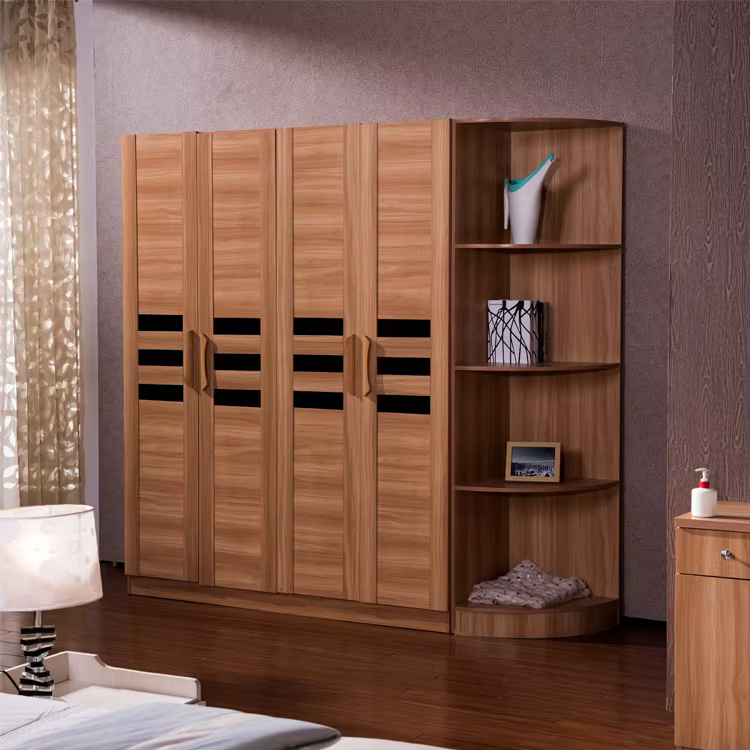 4 Door Customized Wardrobe MDF Closet — image 3