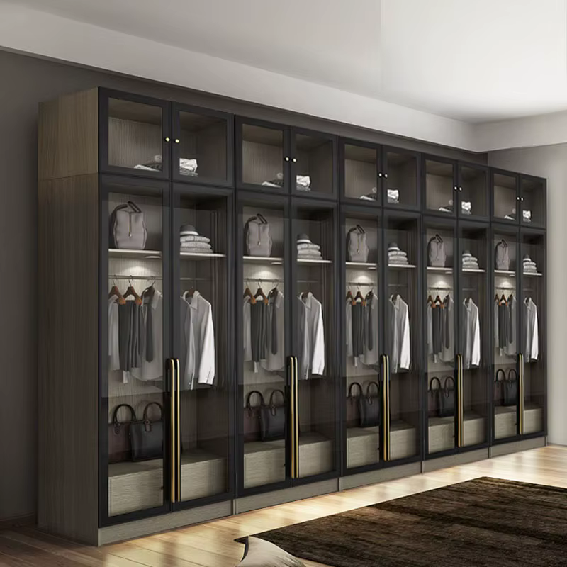 Modern Home Glass Walking Closet Doors — image 3