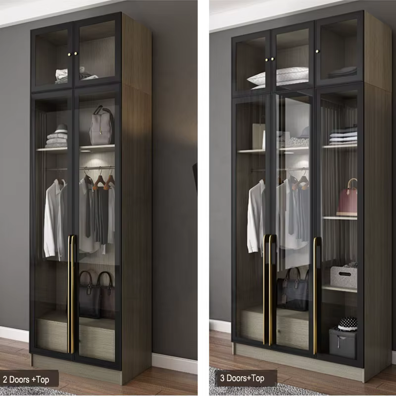 Modern Home Glass Walking Closet Doors — image 4