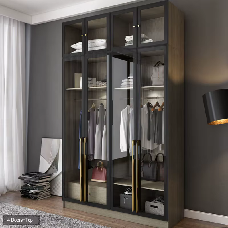 Modern Home Glass Walking Closet Doors — image 5
