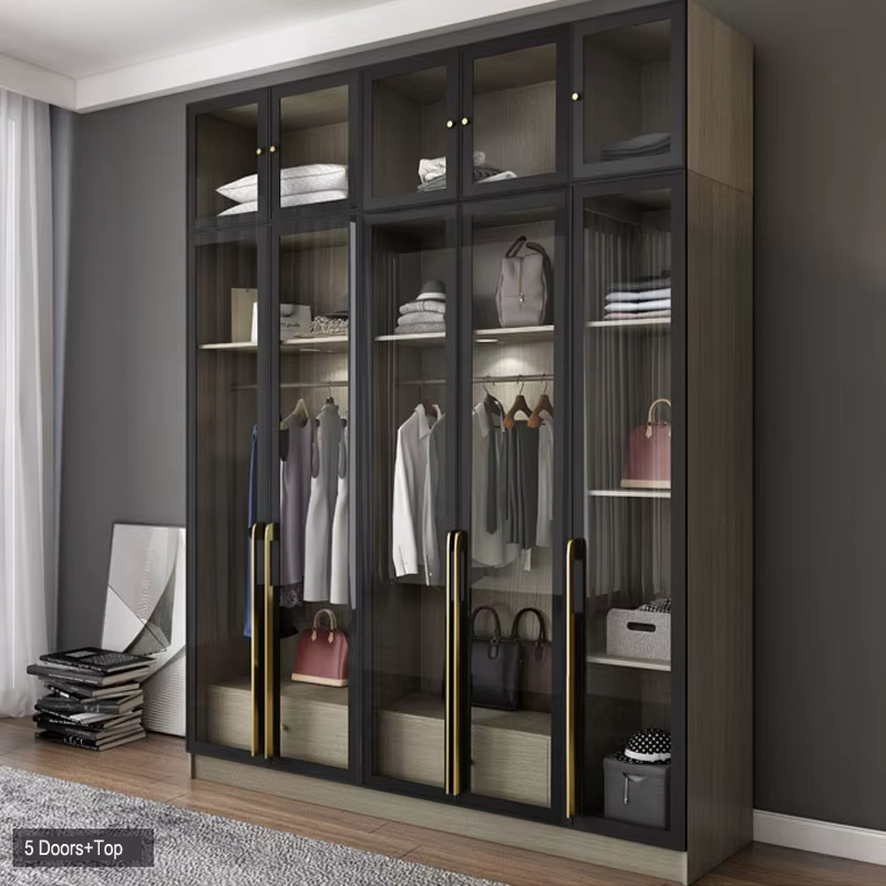 Modern Home Glass Walking Closet Doors — image 6