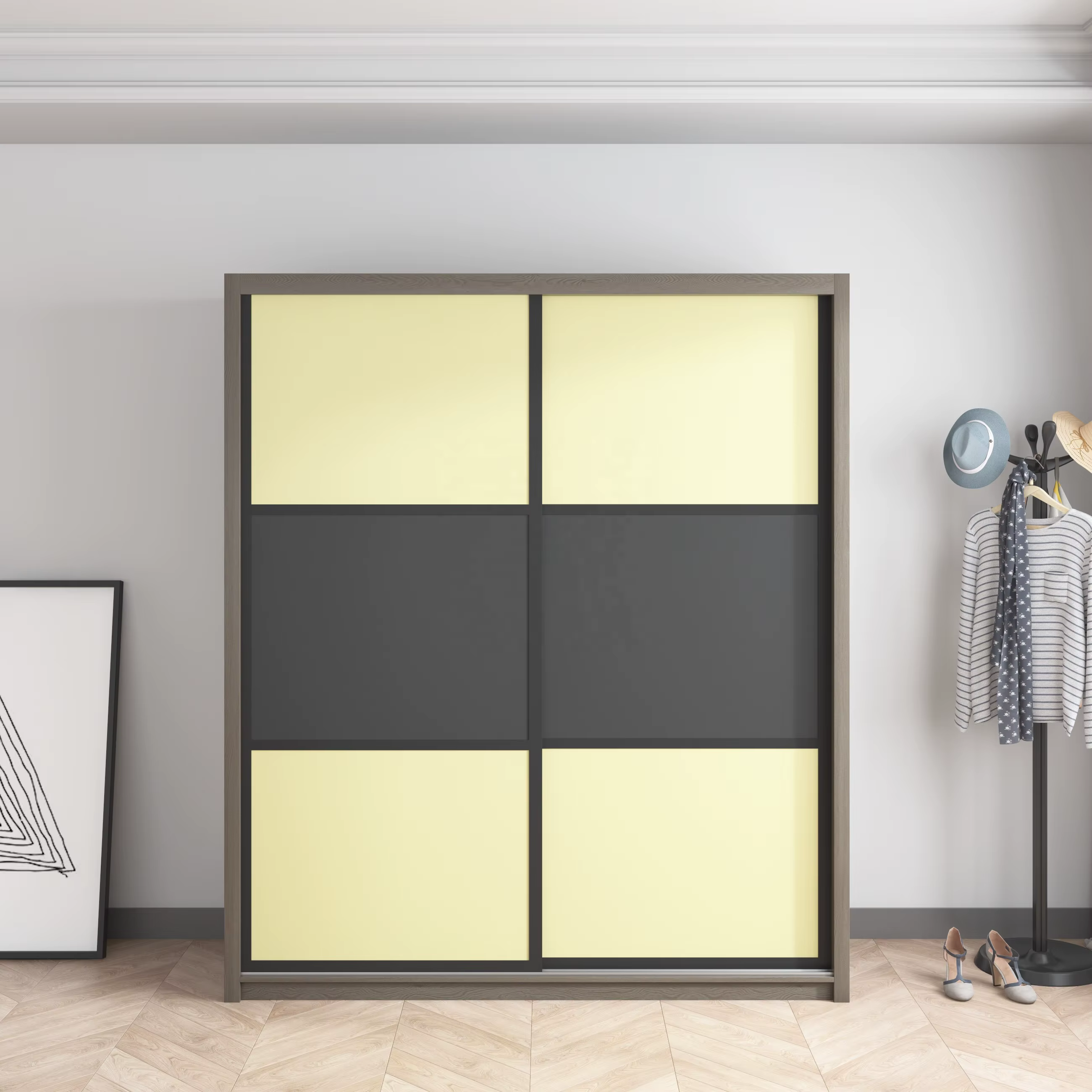Double Color Bedroom Fitted Wooden Detachable — image 2