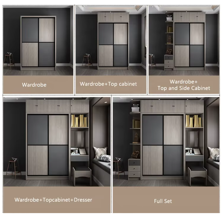 Double Color Bedroom Fitted Wooden Detachable — image 4