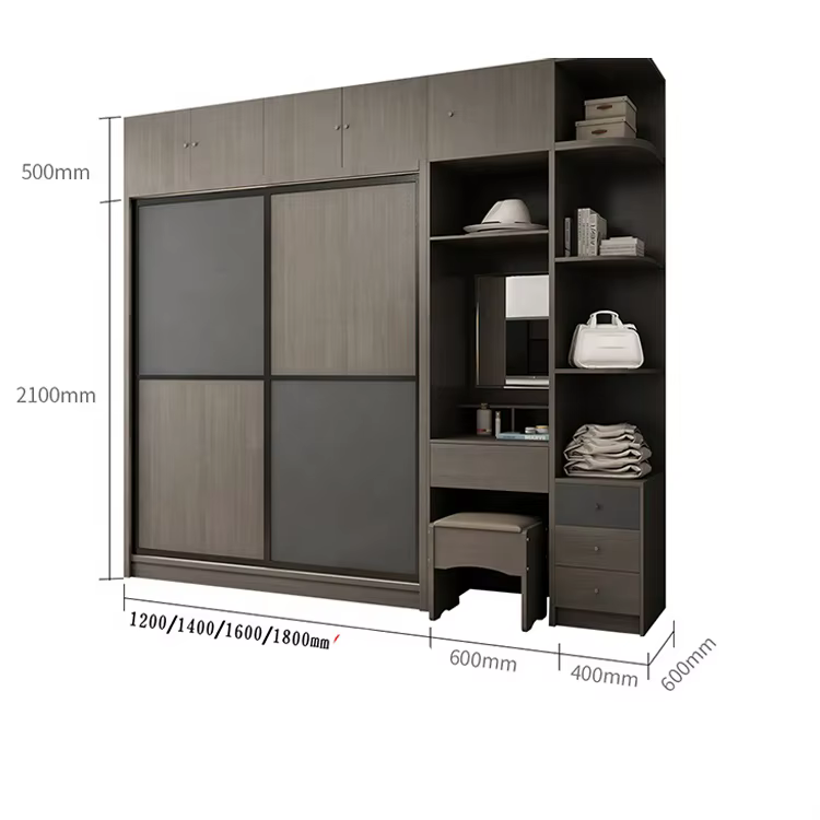 Double Color Bedroom Fitted Wooden Detachable — image 5