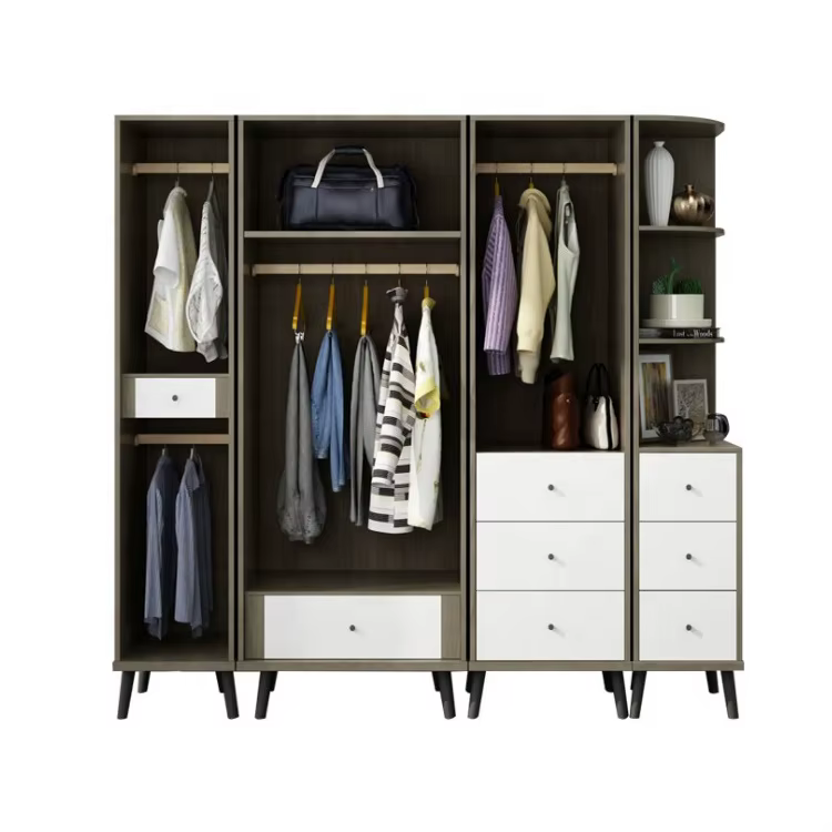 Wooden Modern Wardrobe Bedroom Simple Wardrobe — image 3