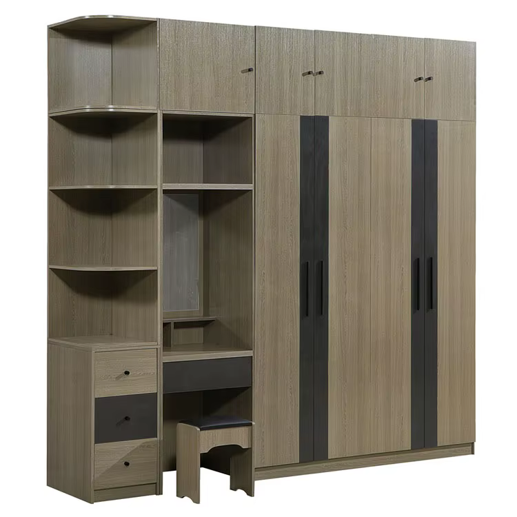 Chinese Wardrobe Cabinet 4 Door Wooden — image 5