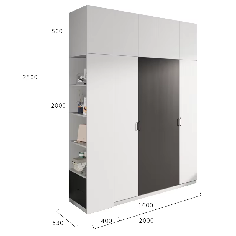 Big Open Wardrobe Units Bedroom Wall — image 2