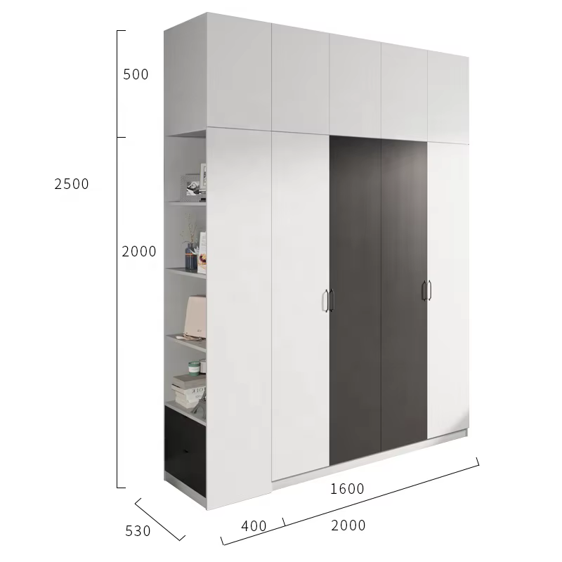 Home Furniture 4 Door MDF Wardrobe — image 5