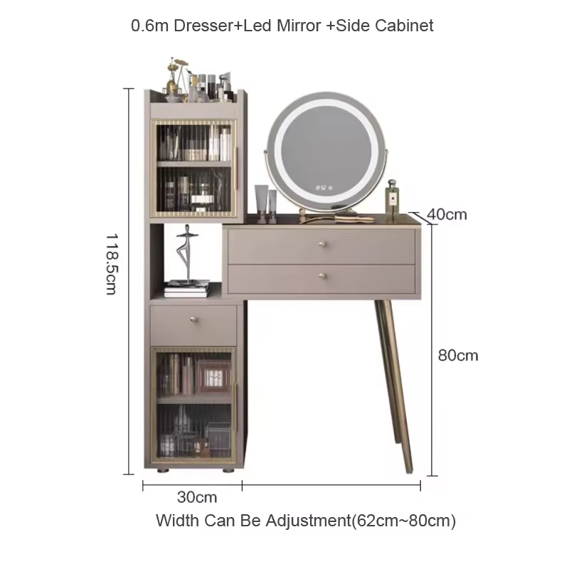 Modern Vanity Furniture Drawer Bedroom Storage — image 5