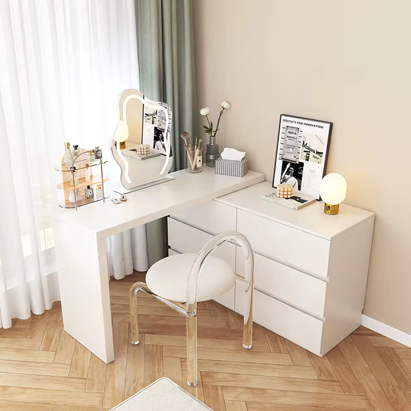 Extendable Adjustable Women Wooden Modern White — image 2