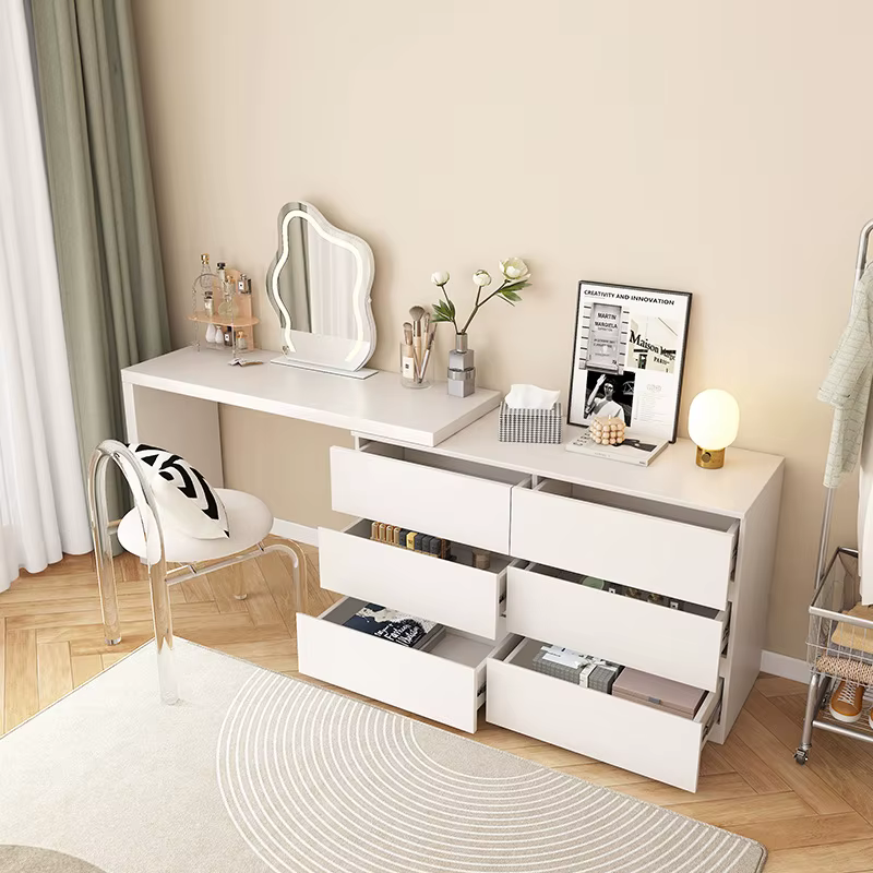 Extendable Adjustable Women Wooden Modern White — image 3