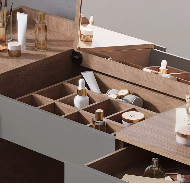 Makeup Nordic Modern Wood Cabinet Organizer — image 3