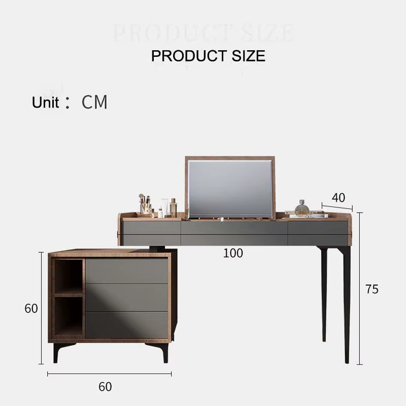 Makeup Nordic Modern Wood Cabinet Organizer — image 5