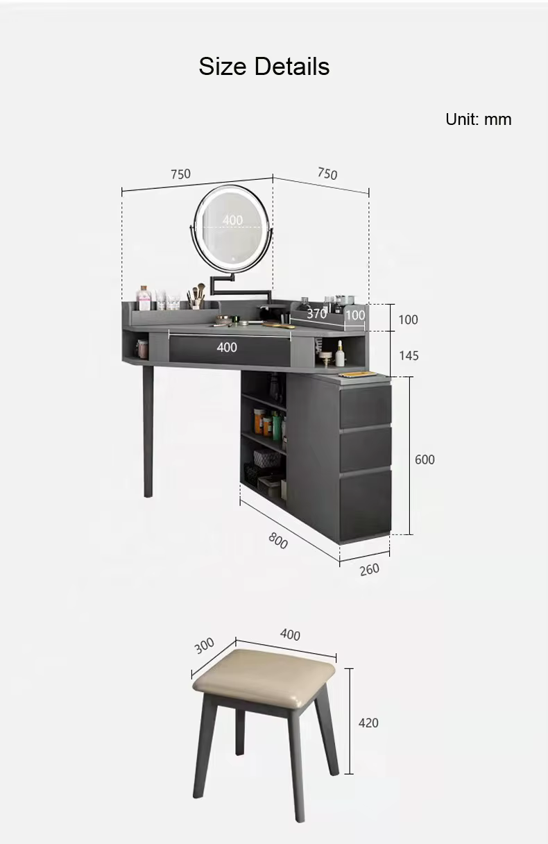Nordic New Solid Wood Girl Desk — image 6