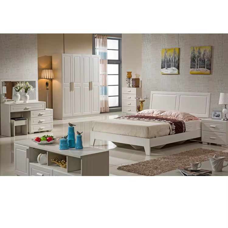 White Wooden Bedroom Makeup Dresser Table — image 6