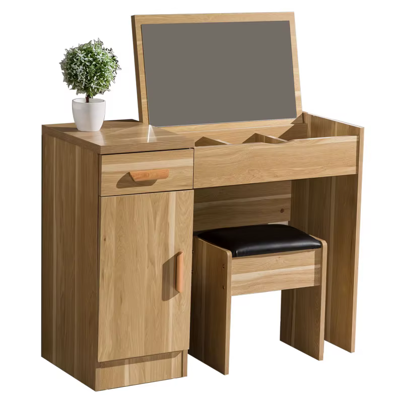 Home Furniture Brown Dresser Set Mirror — image 4