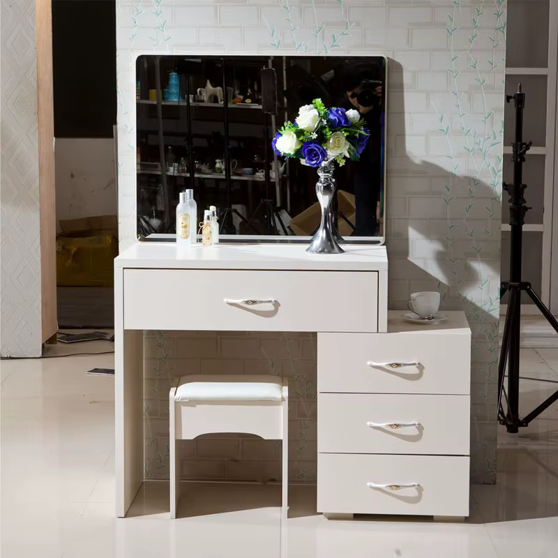 Wooden White Dresser 3 Drawer With — image 3