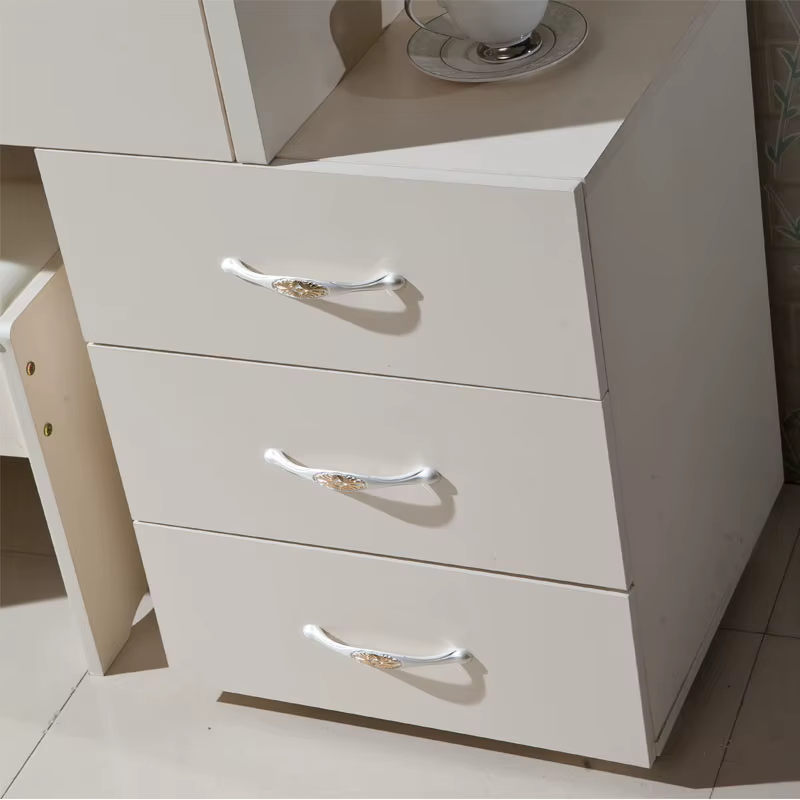 Wooden White Dresser 3 Drawer With — image 5