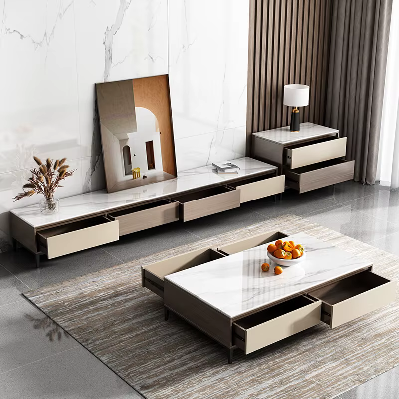 Multifunctional Nordic Rock Board Drawers Square — image 6