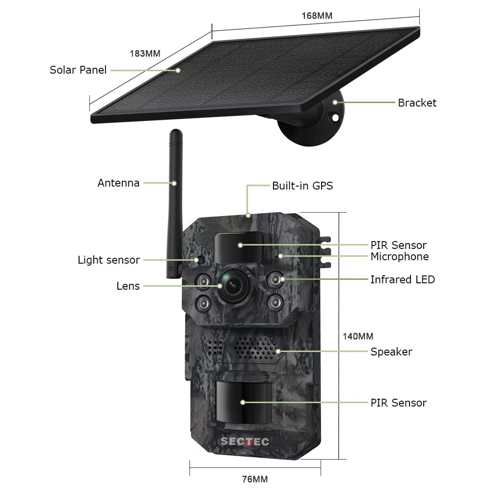 SECTEC 5MP GPS 4G Solar Powered — image 6