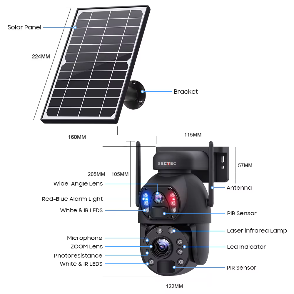SECTEC Outdoor 4G Solar Powered CCTV — image 6