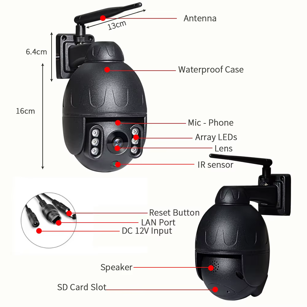 SECTEC 1080P PTZ Wifi IP Camera — image 5