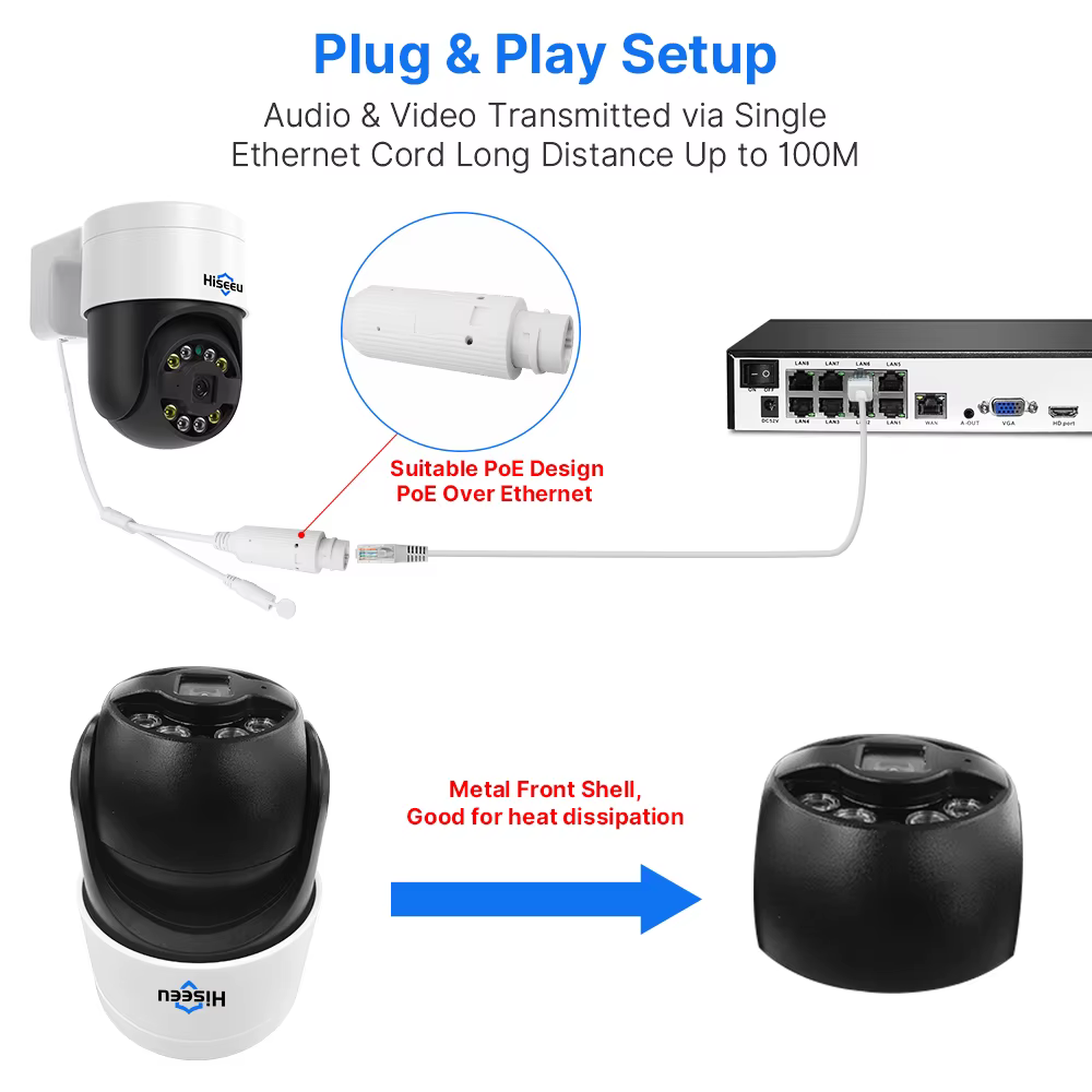 Hiseeu 4K 8MP 2K 4MP PoE — image 3