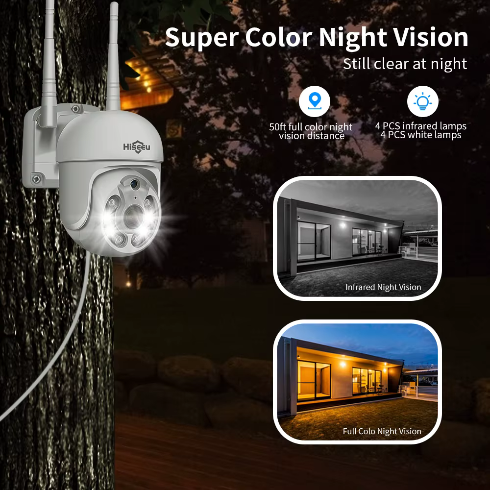 Hiseeu Wireless 5MP PTZ Digital Zoom — image 2