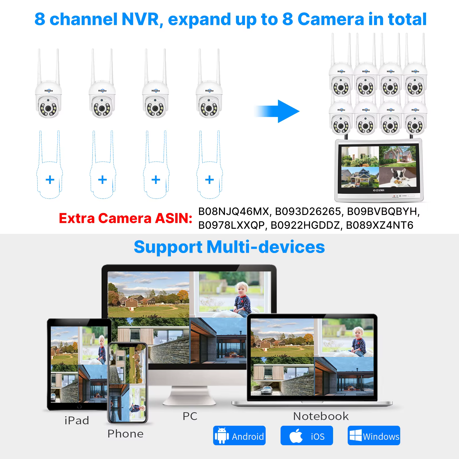 Hiseeu Wireless Security CCTV Camera System — image 6