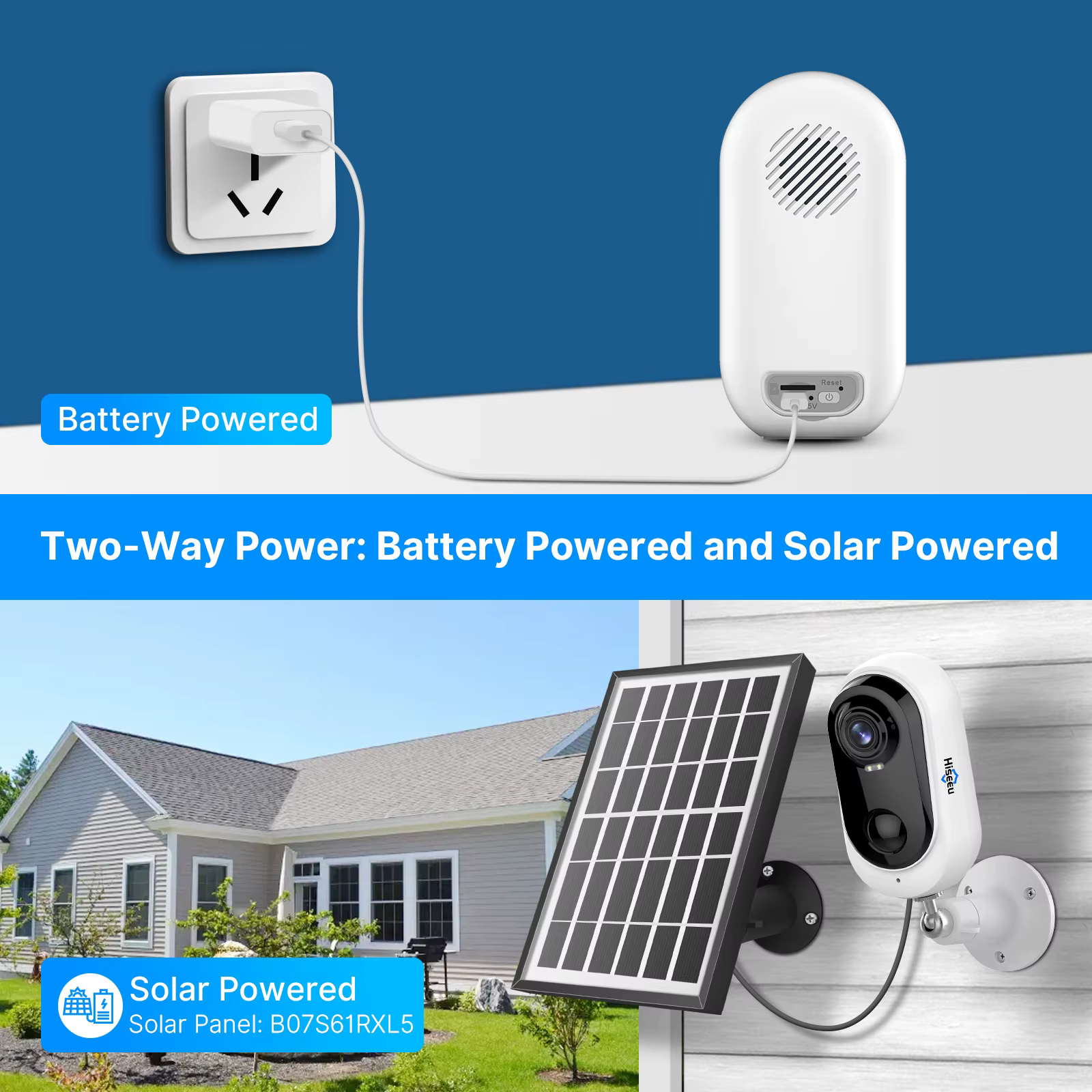 Hiseeu 1080P Battery Solar Powered Cameras — image 5