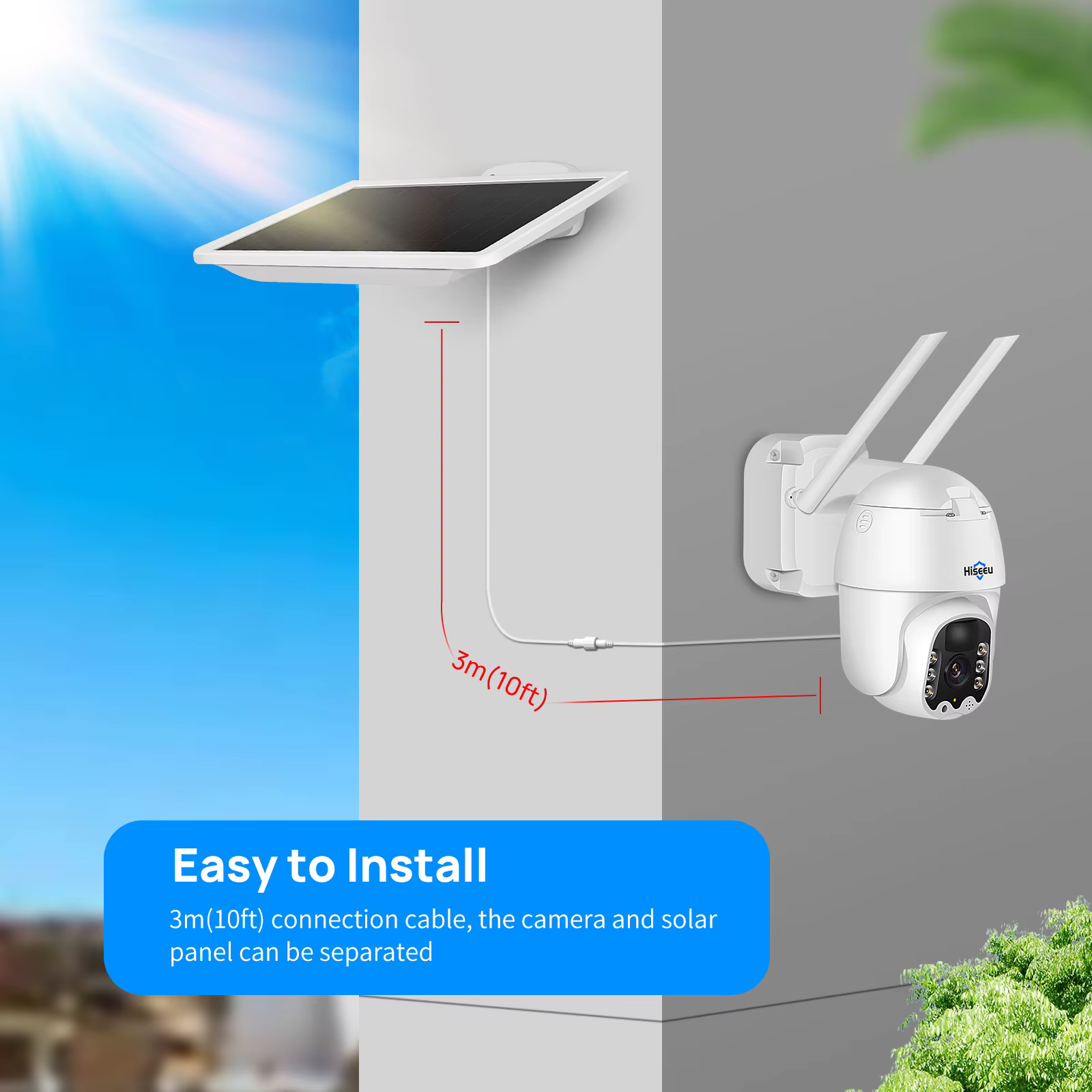 Hiseeu 2K Pan Tilt Zoom Security — image 3