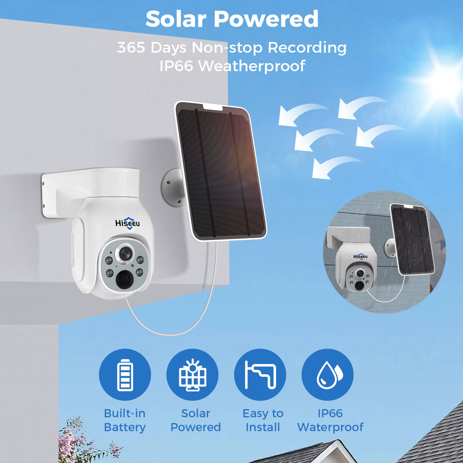 4MP WiFi Wireless Solar Power Battery — image 2