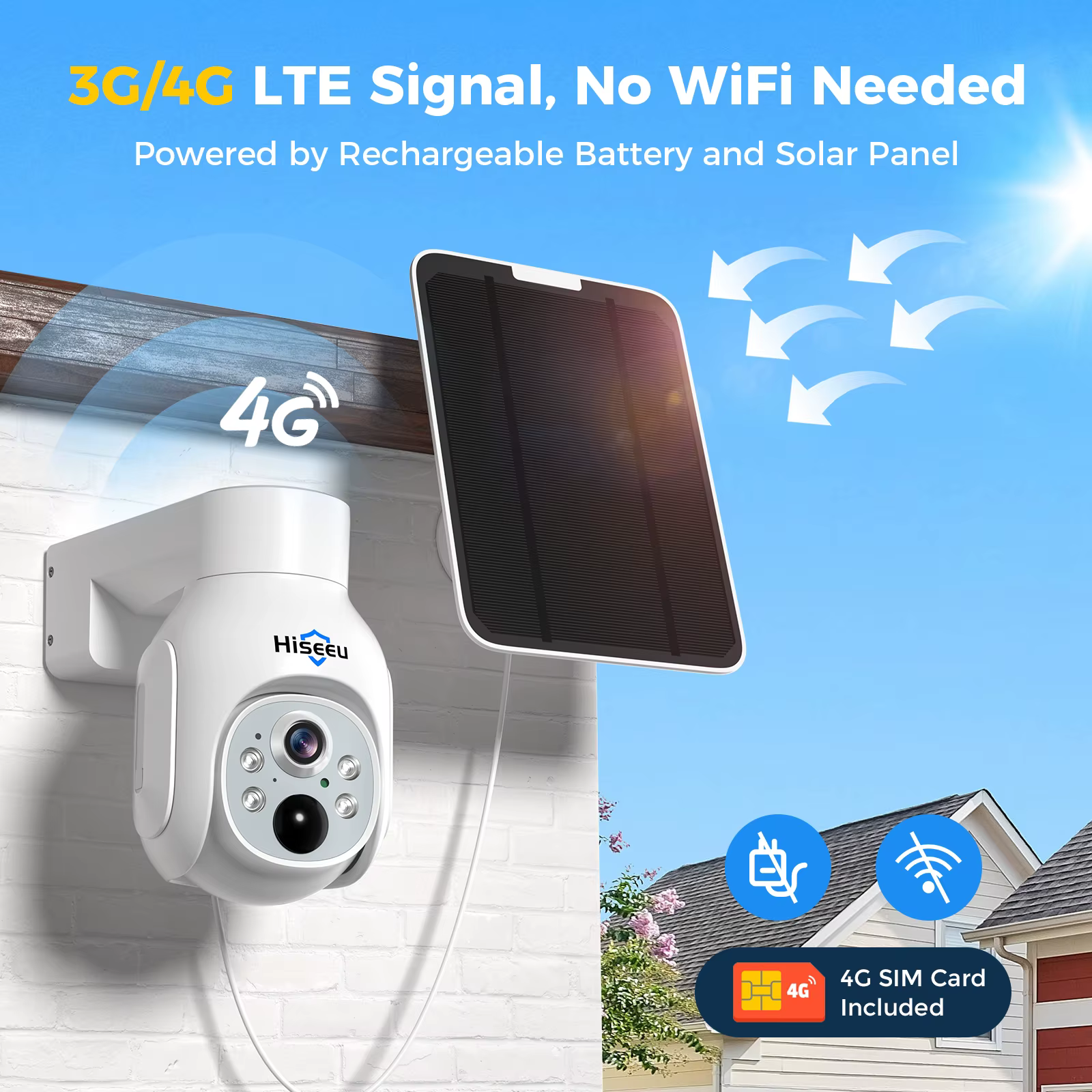 Hiseeu Solar Camera Ubox Cctv Cam — image 3