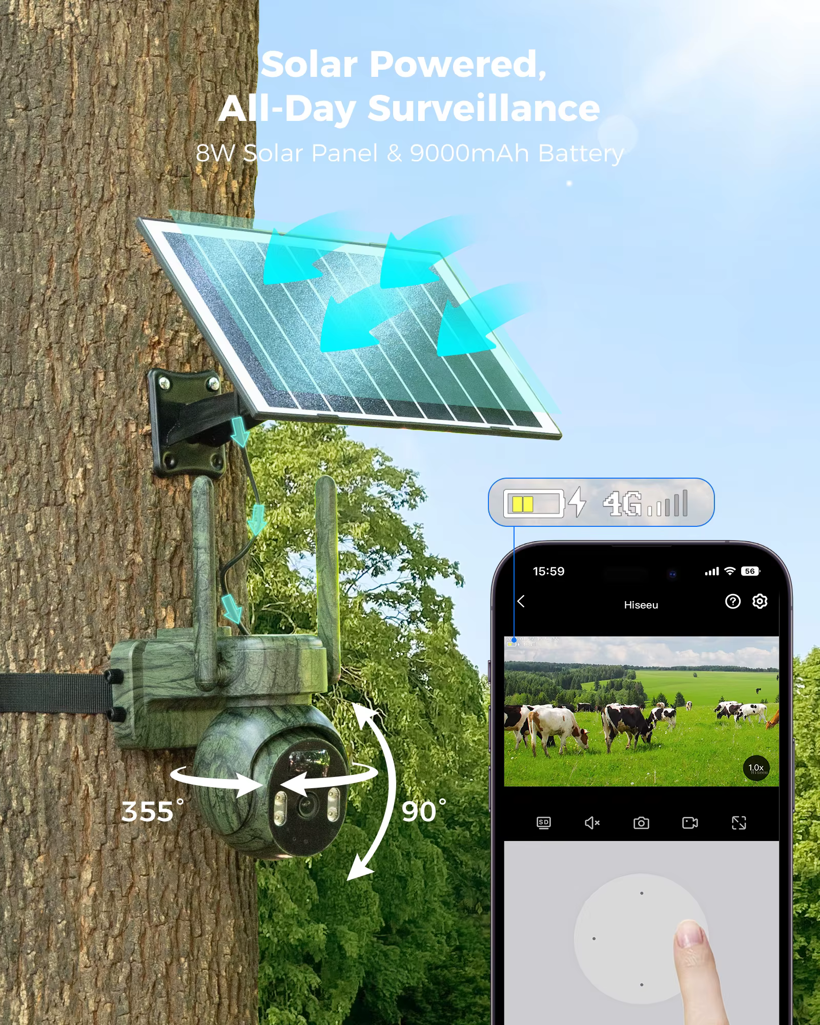 Hiseeu 4G Outdoor Powered Cellular Security — image 3