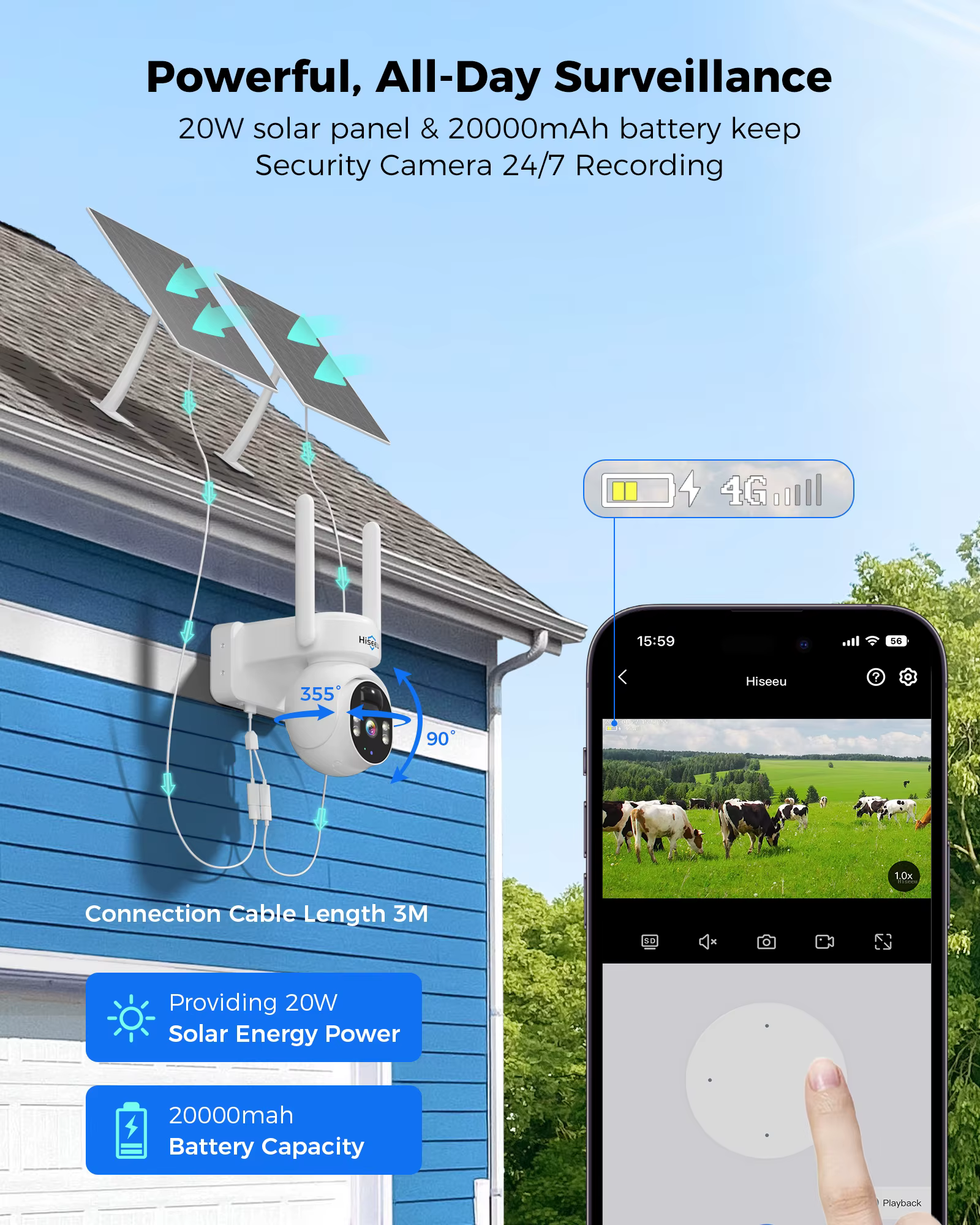 Hiseeu 4MP 4G Alarm Full Hd — image 2