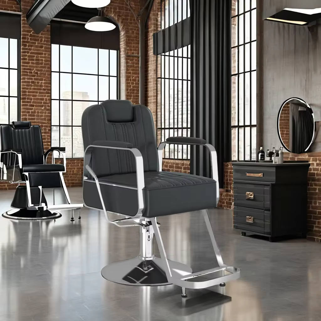 High Quality PU Metal Barber Chair — image 5