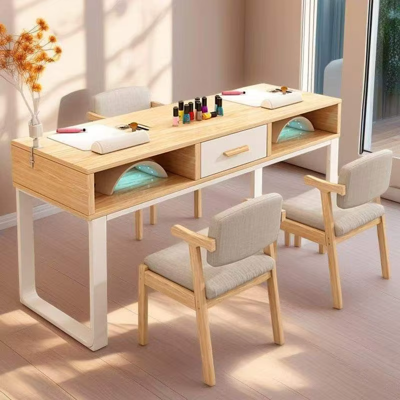 Modern Double Nail Salon Table — image 2