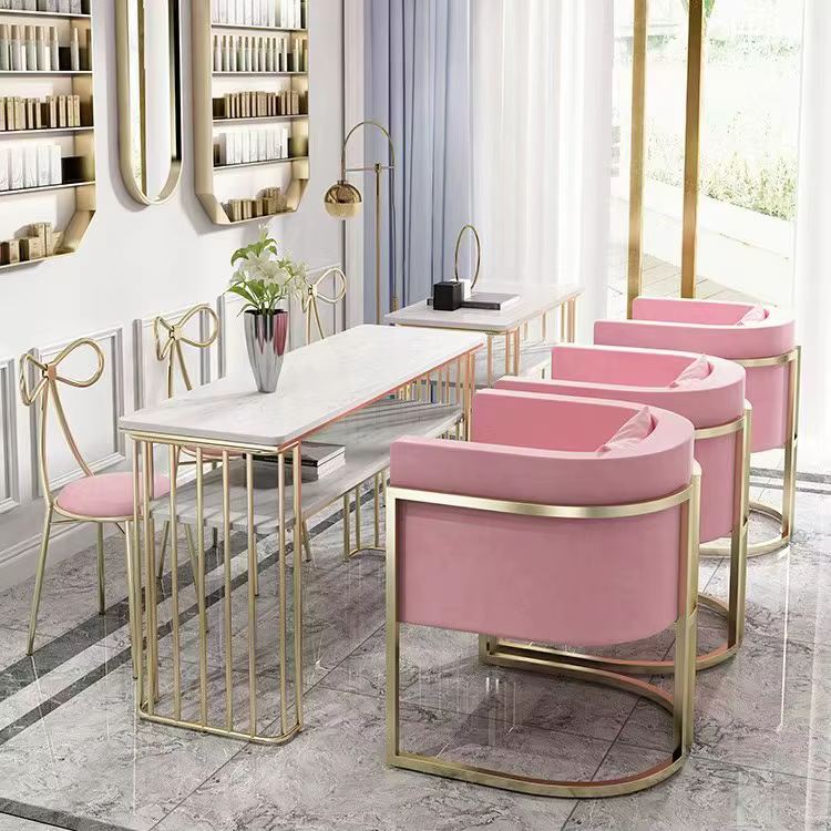Nordic Double Marble Manicure Table Set — image 3