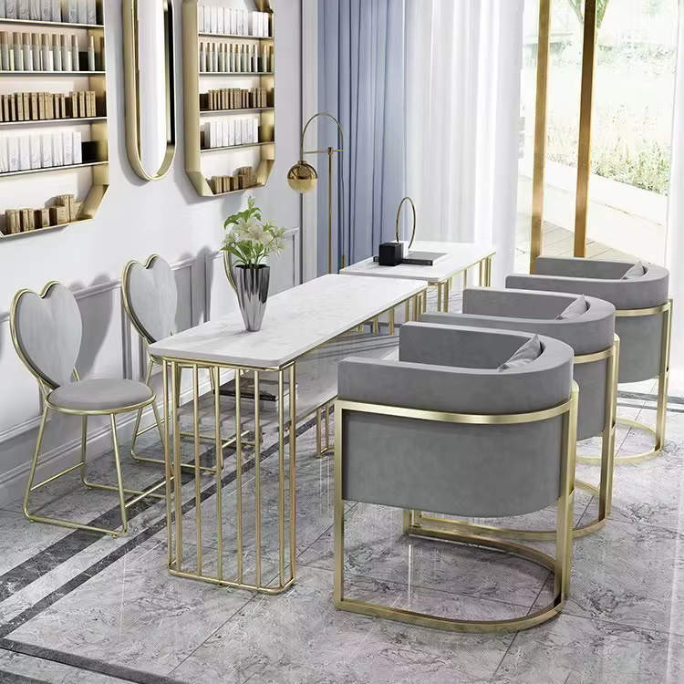 Nordic Double Marble Manicure Table Set — image 4