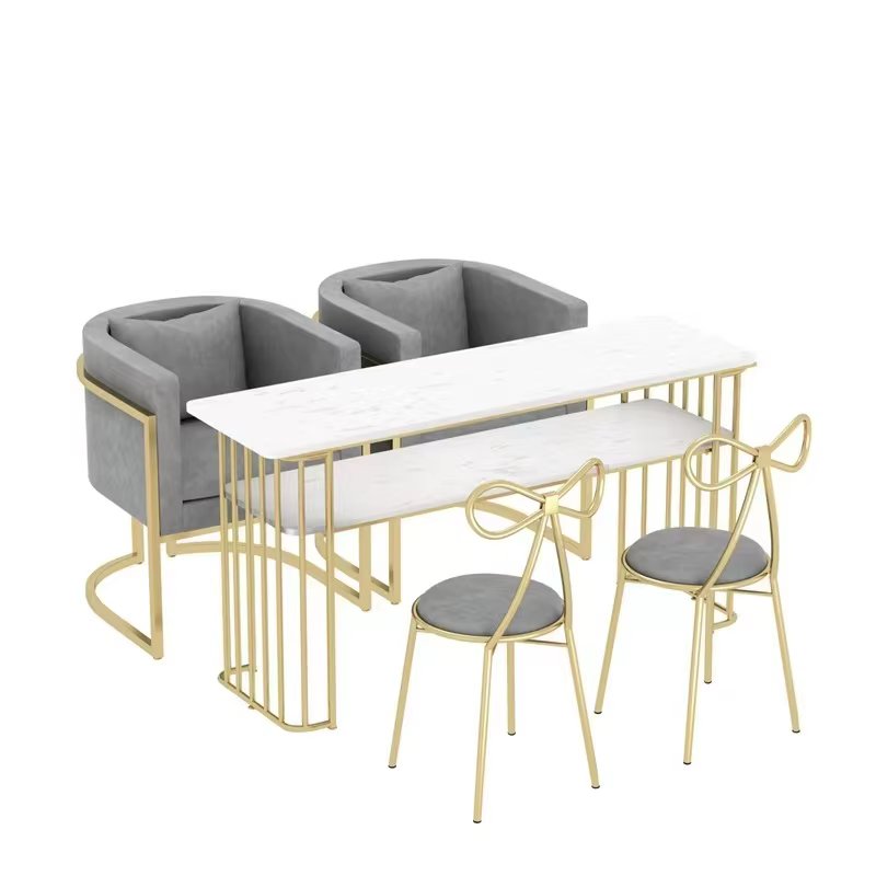 Nordic Double Marble Manicure Table Set — image 5