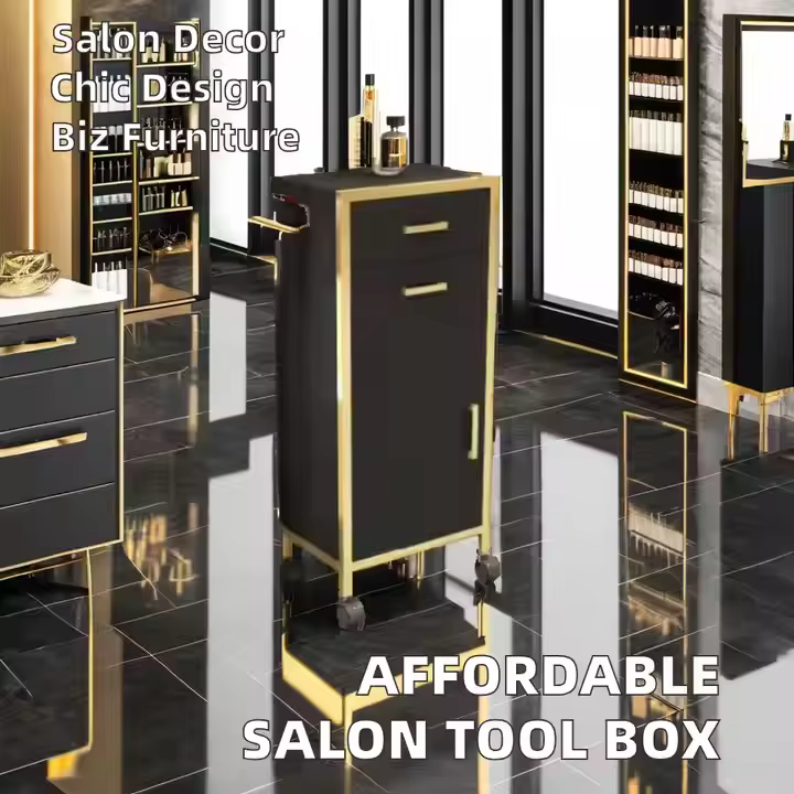 High Quality Modern Stainless Steel 4-Wheel Salon Trolley — image 2