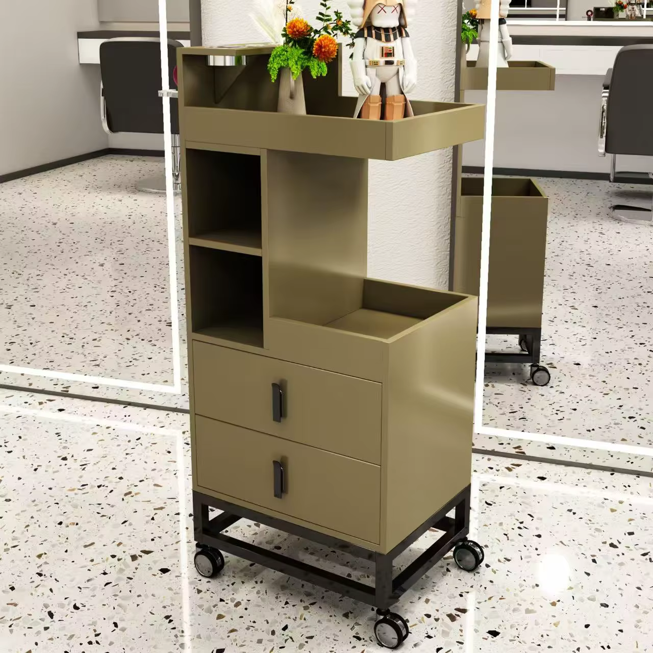 Luxury Metal And Wood Hairdressing Work — image 3