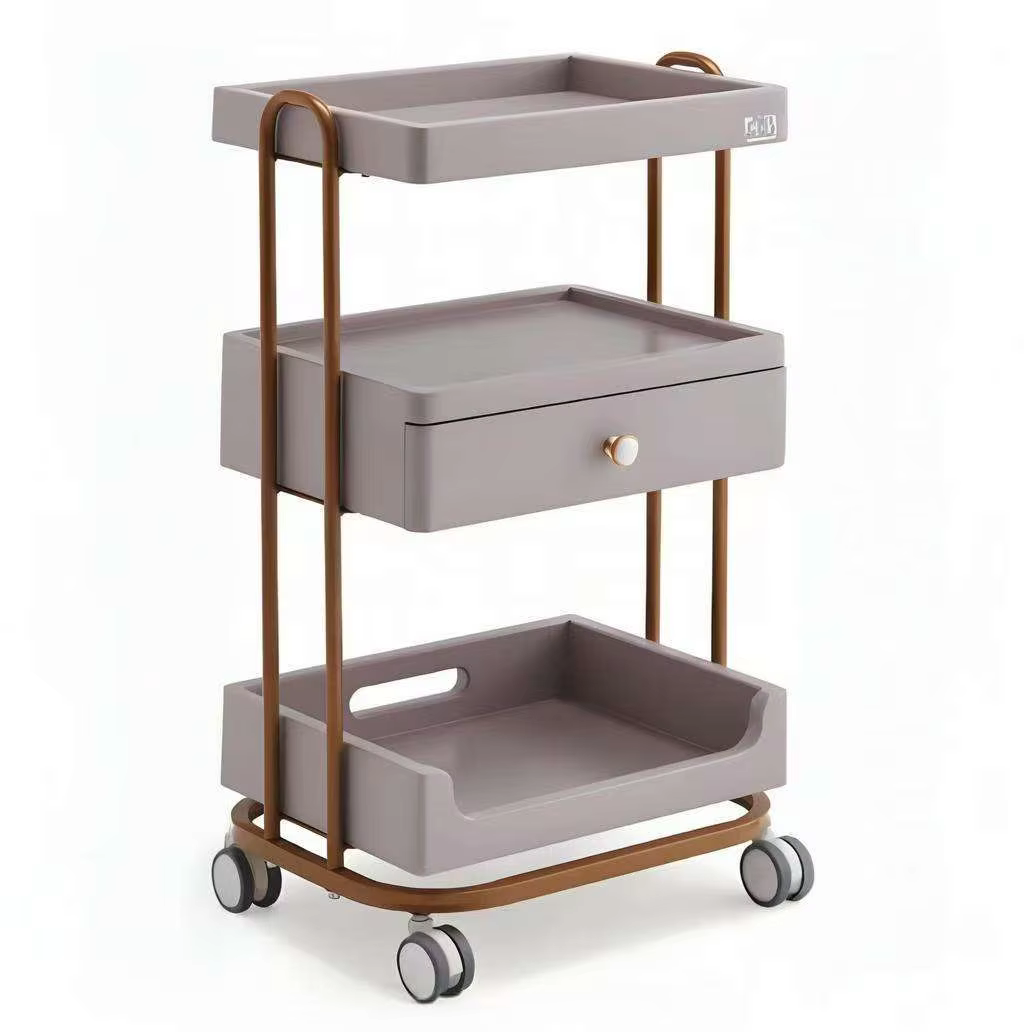 Modern Simple Beauty Massage Stainless Steel Salon Trolley — image 3