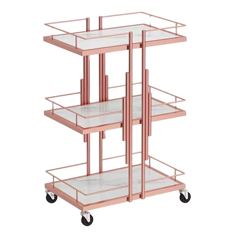 Modern Durable Stainless Steel 4-Wheel Salon Trolley — image 2