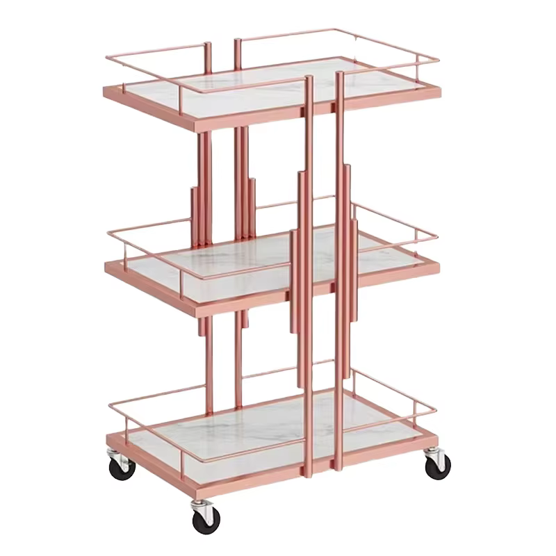 Modern Durable Stainless Steel 4-Wheel Salon Trolley — image 5