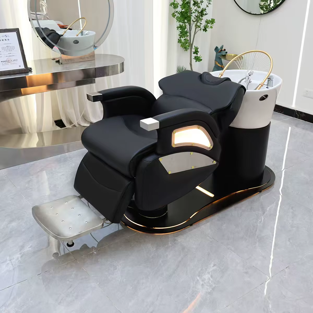 Electric Adjustable Metal Shampoo Bed — image 4