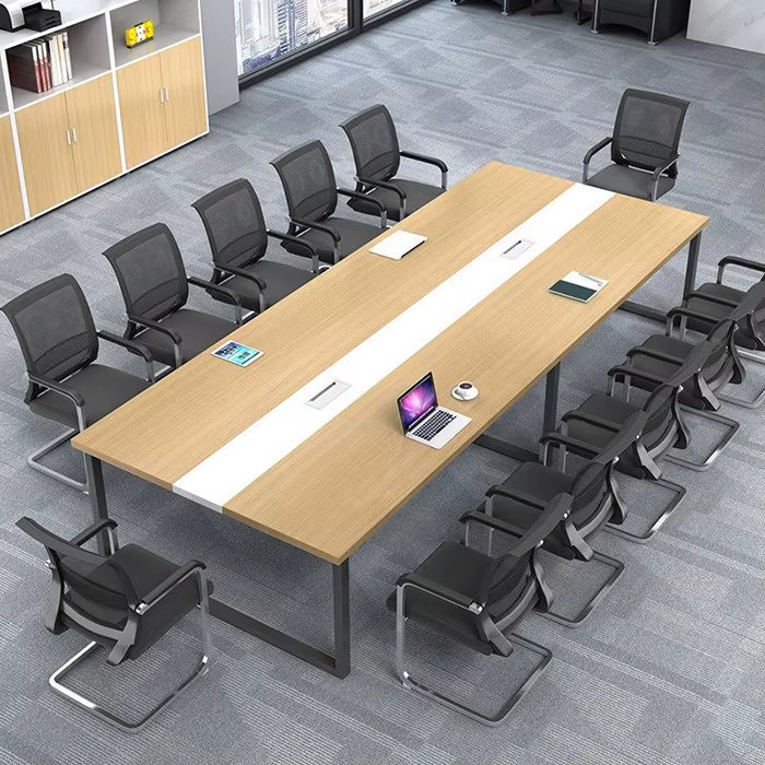 Factory Made Wood Conference Table Metal — image 3