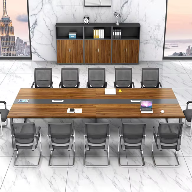 Factory Made Wood Conference Table Metal — image 5