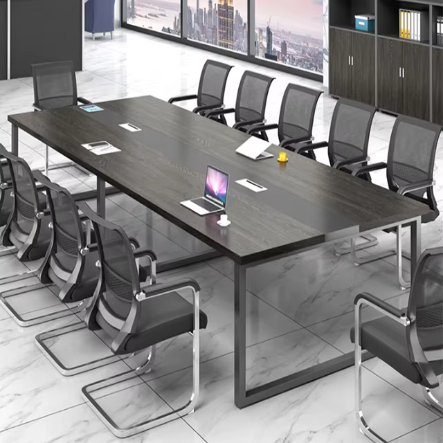 Factory Made Wood Conference Table Metal — image 6